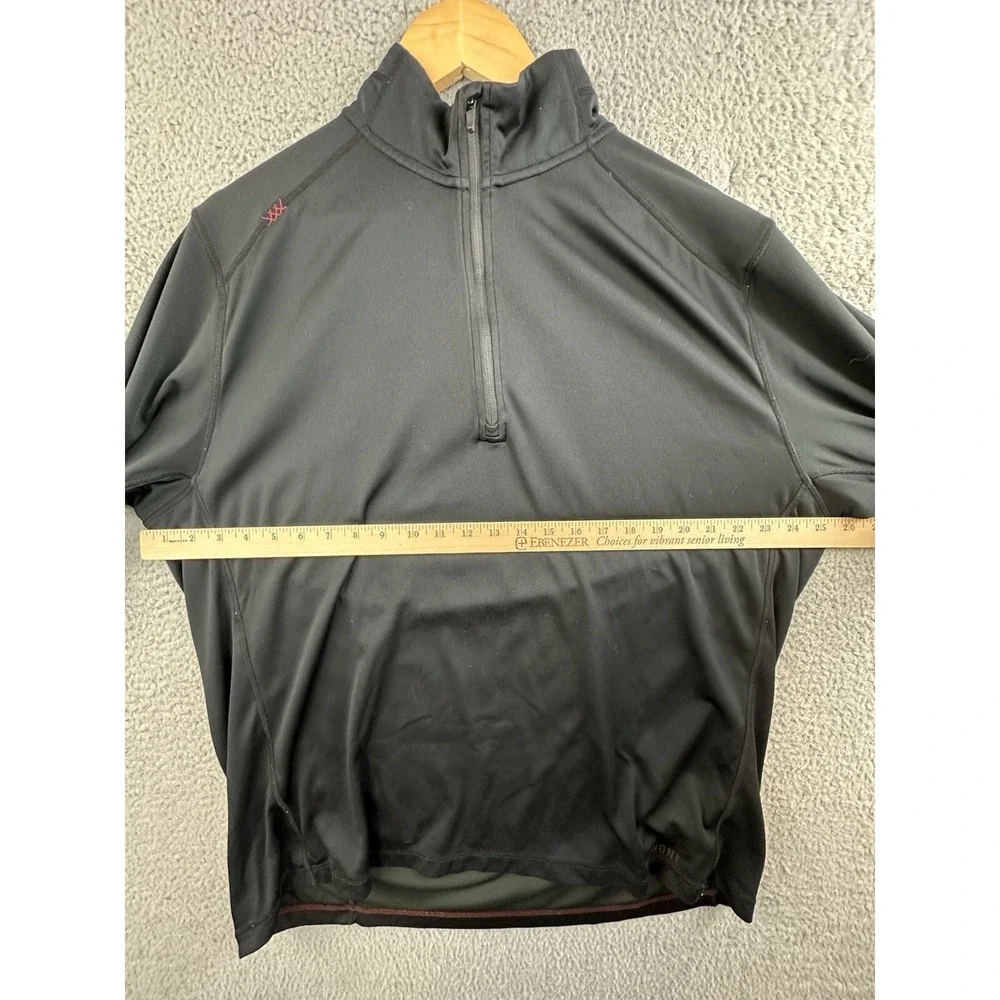 Rhone Sequoia Sweater Mens 2XL Black L/S Lightweight 1/4 Zip Pullover Activewear